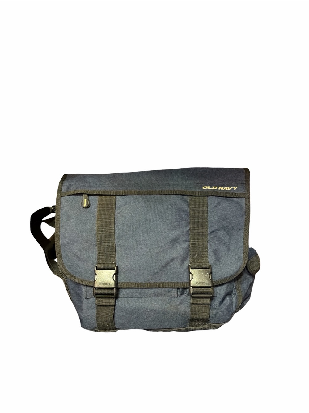 Vintage Y2K Old Navy Dark Blue Canvas Laptop Messenger Bag Crossbody